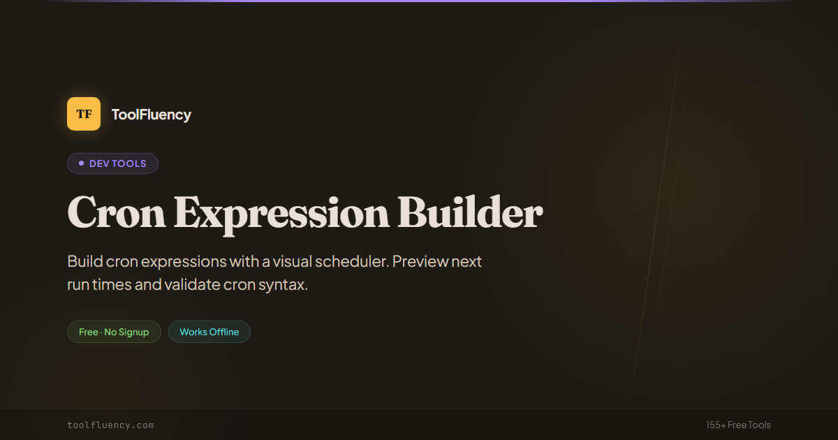 Cron Expression Builder — Free Online | ToolFluency