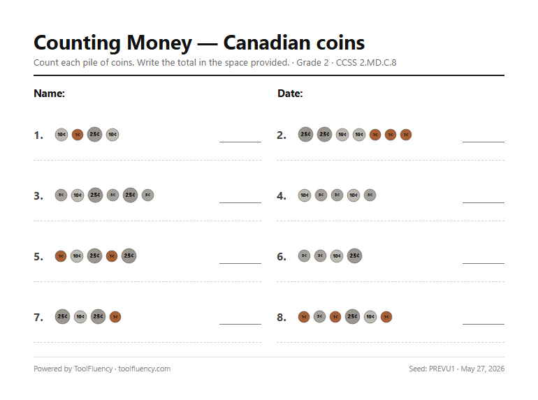 Counting money preview